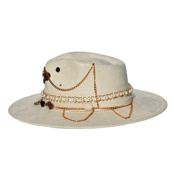 Handmade wide brim hat made in Mexico hand painted - Picture 7 of 15